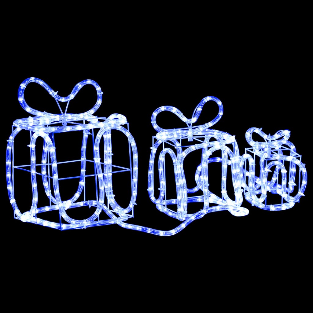 vidaXL Коледна украса Подаръчни кутии със 180 LED за закрито и открито