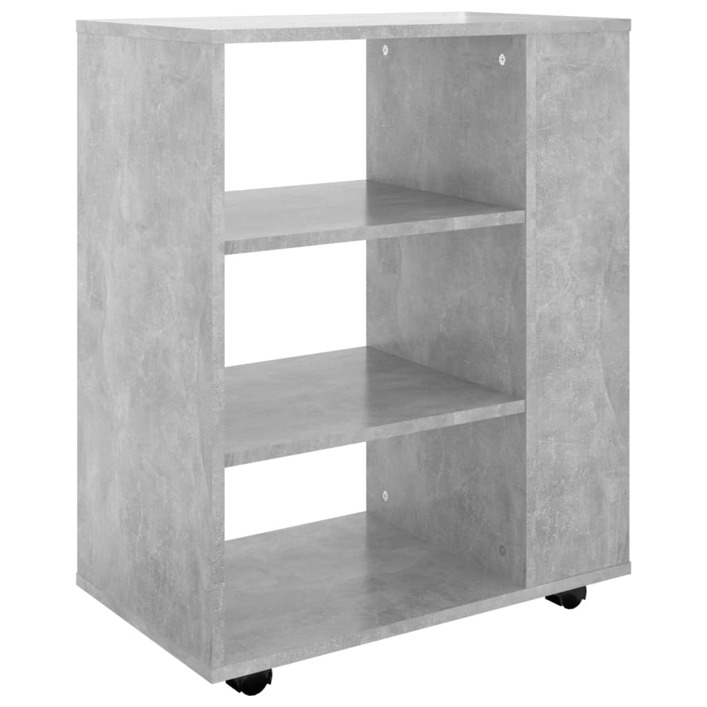 vidaXL Подвижен шкаф, бетонно сив, 60x35x75 см, ПДЧ