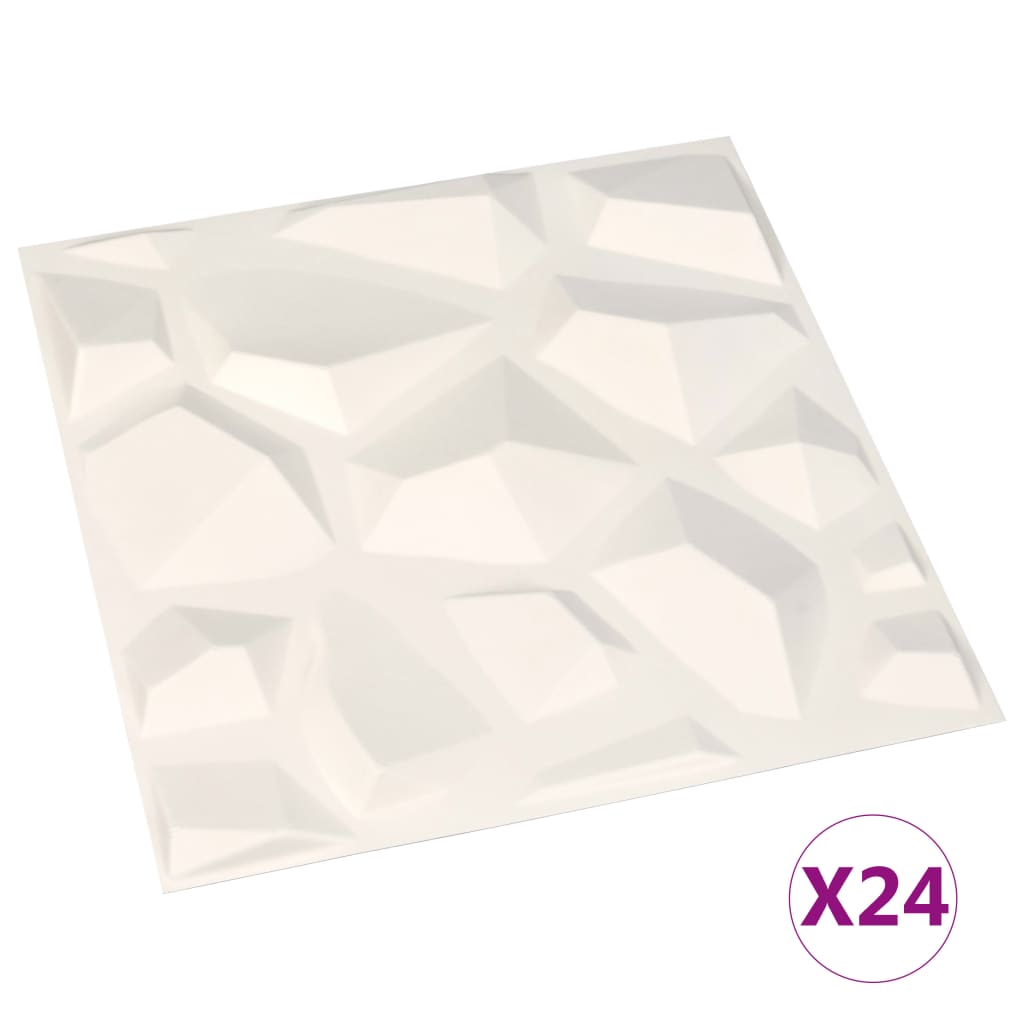 vidaXL 24 бр стенни панели 3D 0,5x0,5 м 6 м²