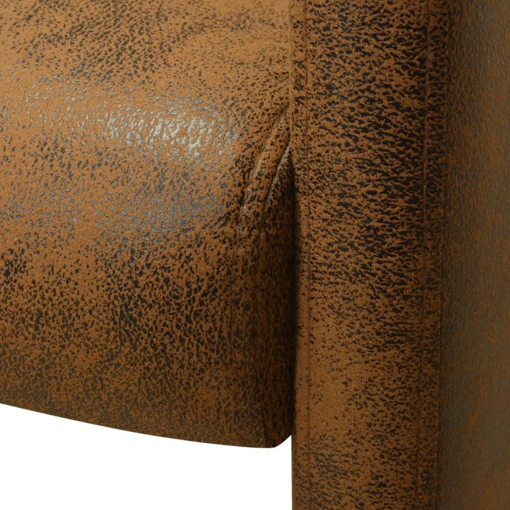 vidaXL Трапезни столове, 2 бр, кафяви, изкуствена кожа