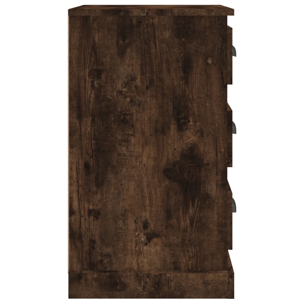 vidaXL Нощно шкафче, опушен дъб, 39x39x67 см, инженерно дърво