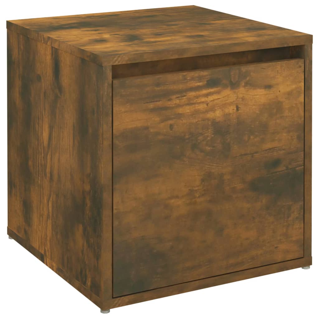 vidaXL Кутия с чекмедже, опушен дъб, 40,5x40x40 см, инженерно дърво