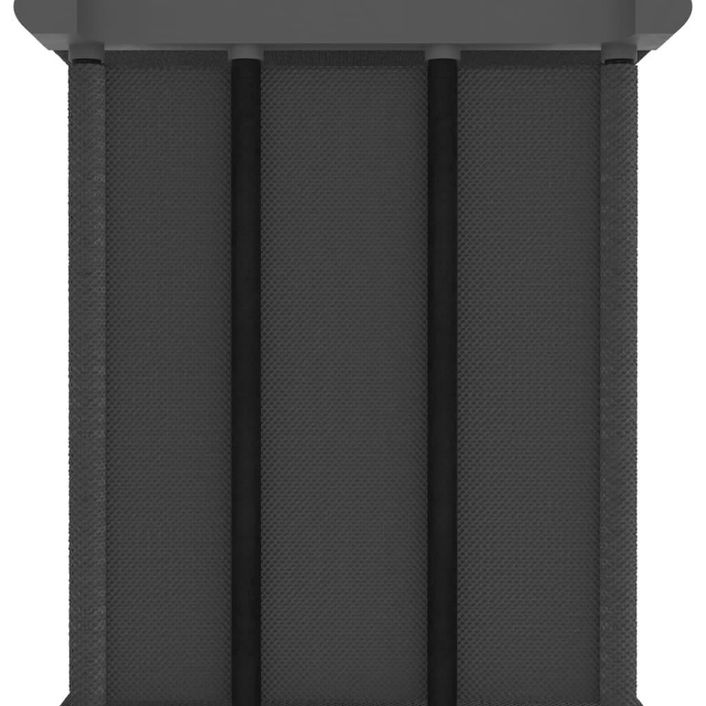 vidaXL Рафт с 6 кубични отделения, сив, 103x30x72,5 см, плат