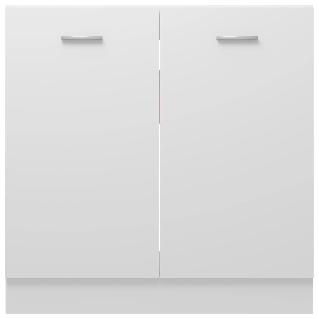 vidaXL Долен шкаф за мивка, бял, 80x46x81,5 см, ПДЧ