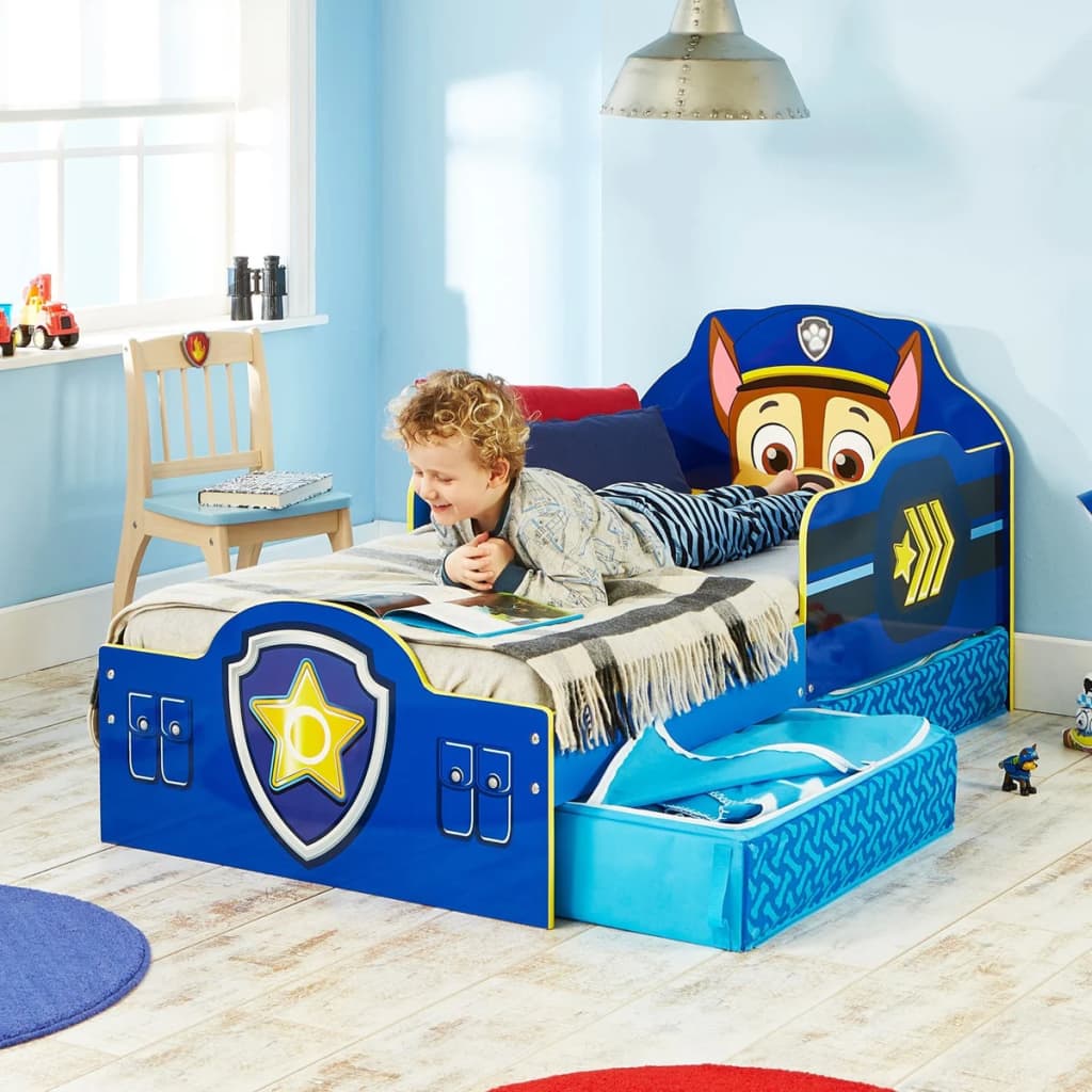 Paw Patrol Детско легло с чекмеджета 145x68x77 см синьо WORL268007