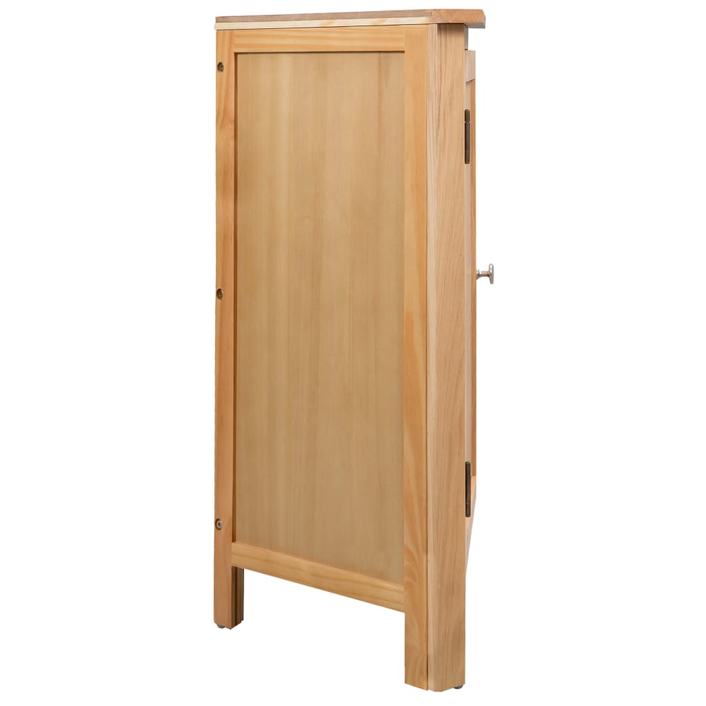 vidaXL Ъглово шкафче, 59x45x80 см, дъбов масив
