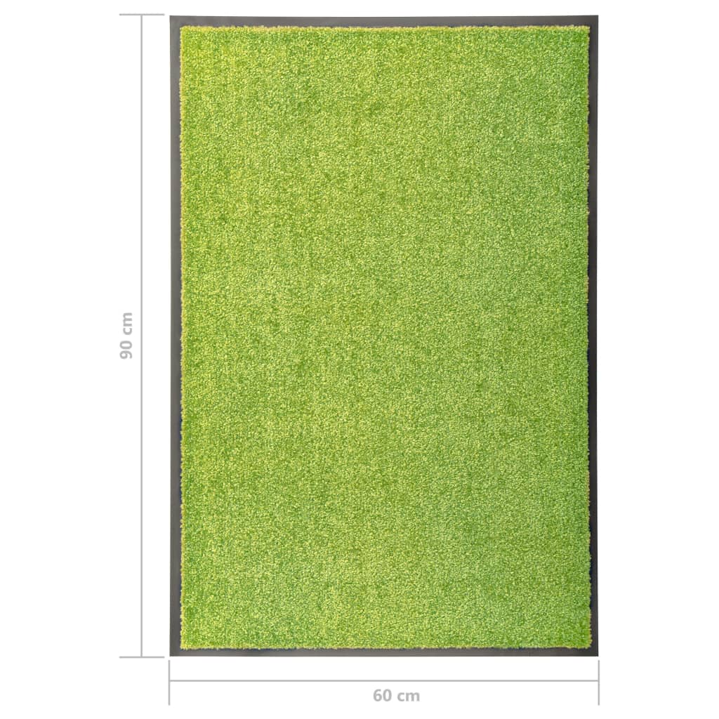 vidaXL Перима изтривалка, зелена, 60x90 см