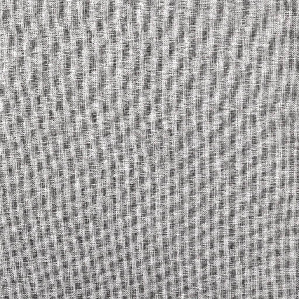 vidaXL Затъмняваща завеса с куки, имитираща лен, сив, 290x245 см