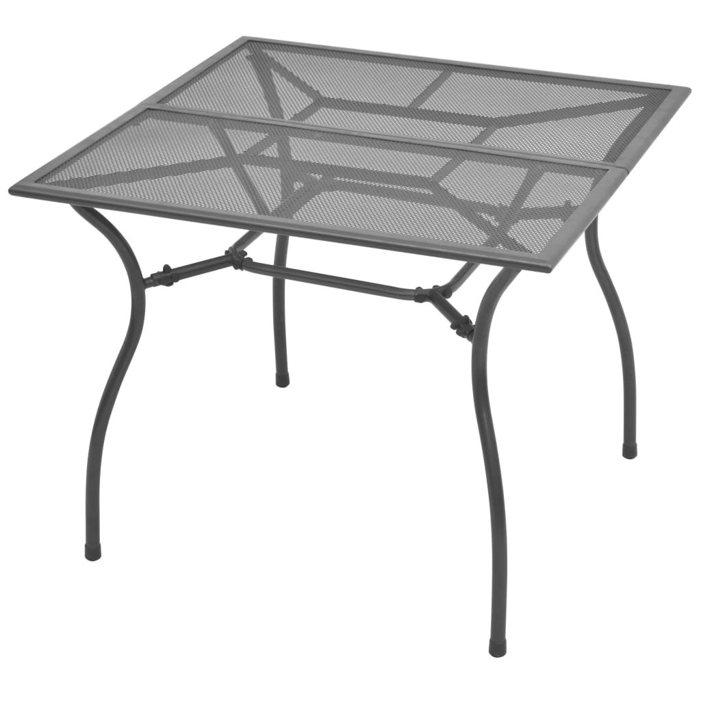 vidaXL Градински комплект сгъваеми столове 5 части стомана антрацит