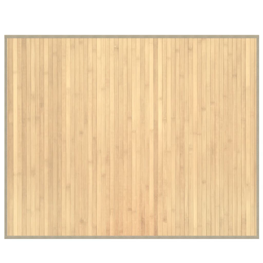 vidaXL Килим, правоъгълен, светъл натурален, 80x100 см, бамбук