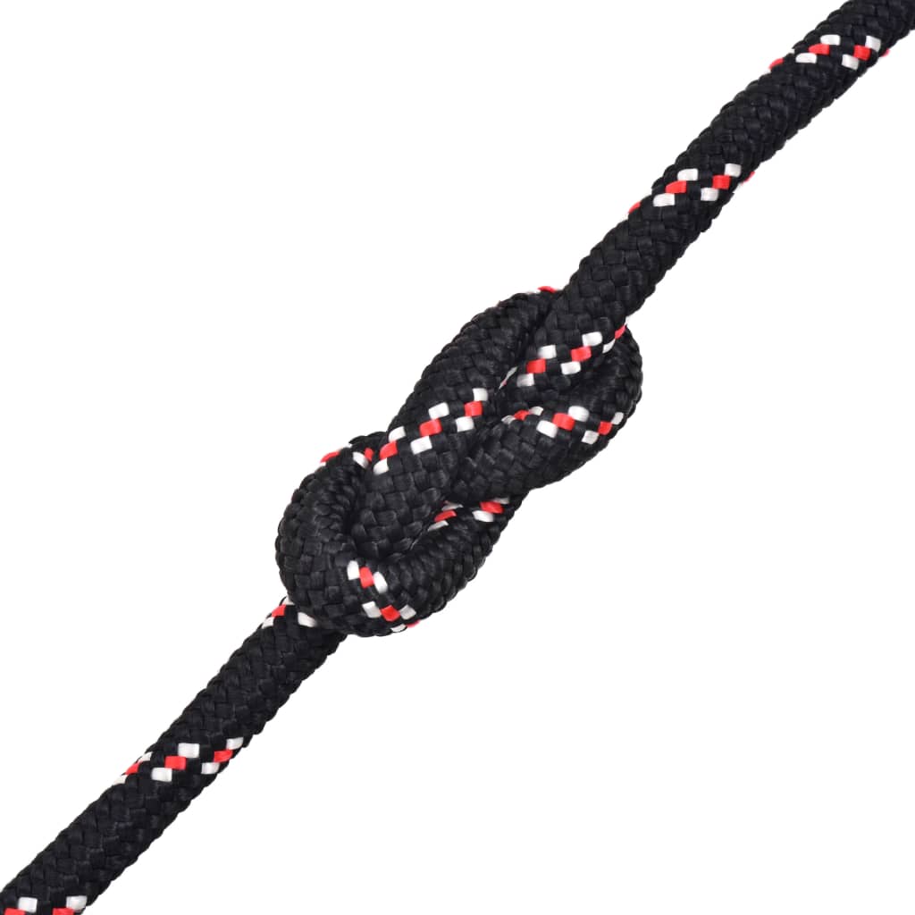 vidaXL Морско въже, полипропилен, 10 мм, 250 м, черно