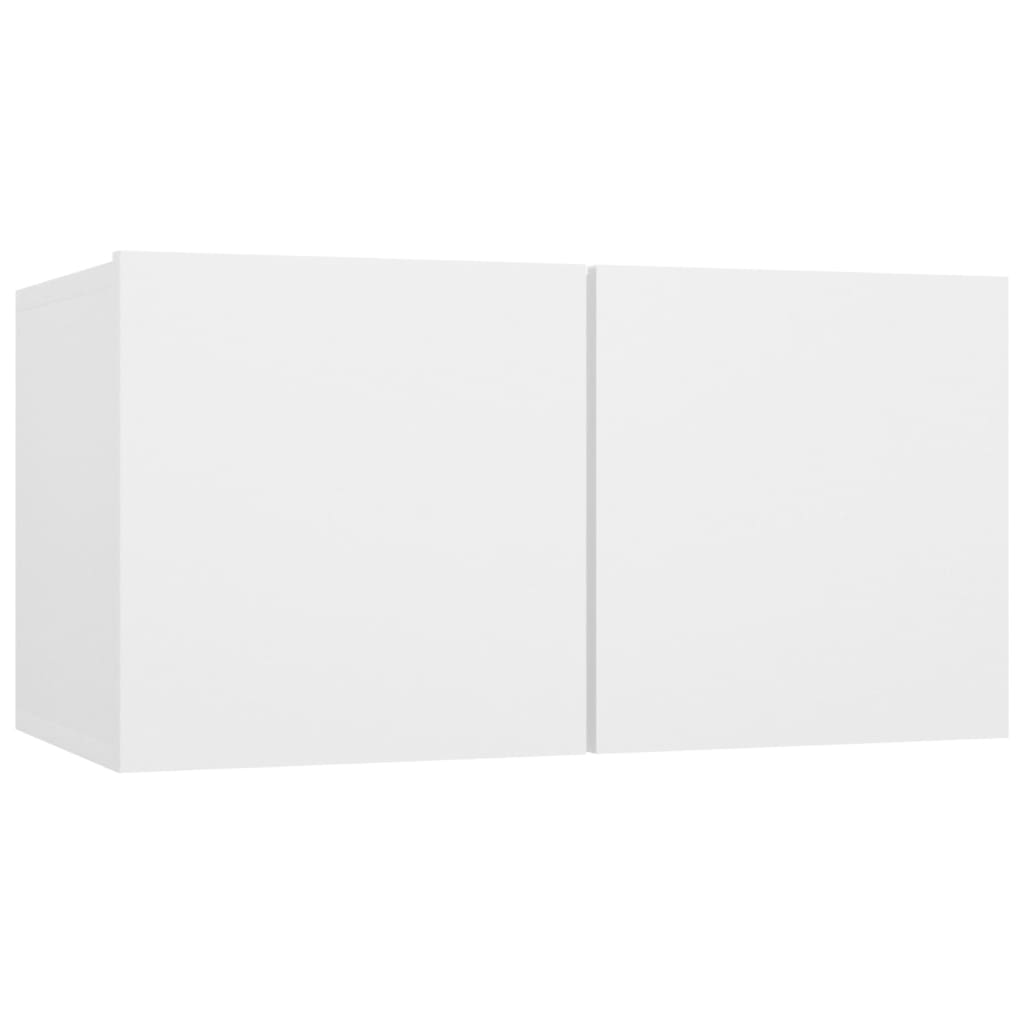 vidaXL Окачен TВ шкаф, бял, 60x30x30 см