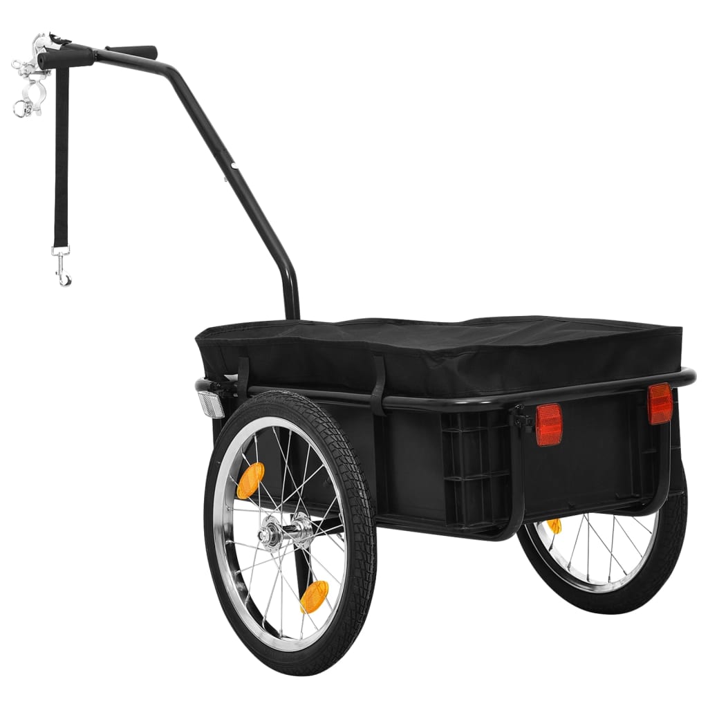 vidaXL Ремарке/вагон за колело, 155x60x83 см, стомана, черно