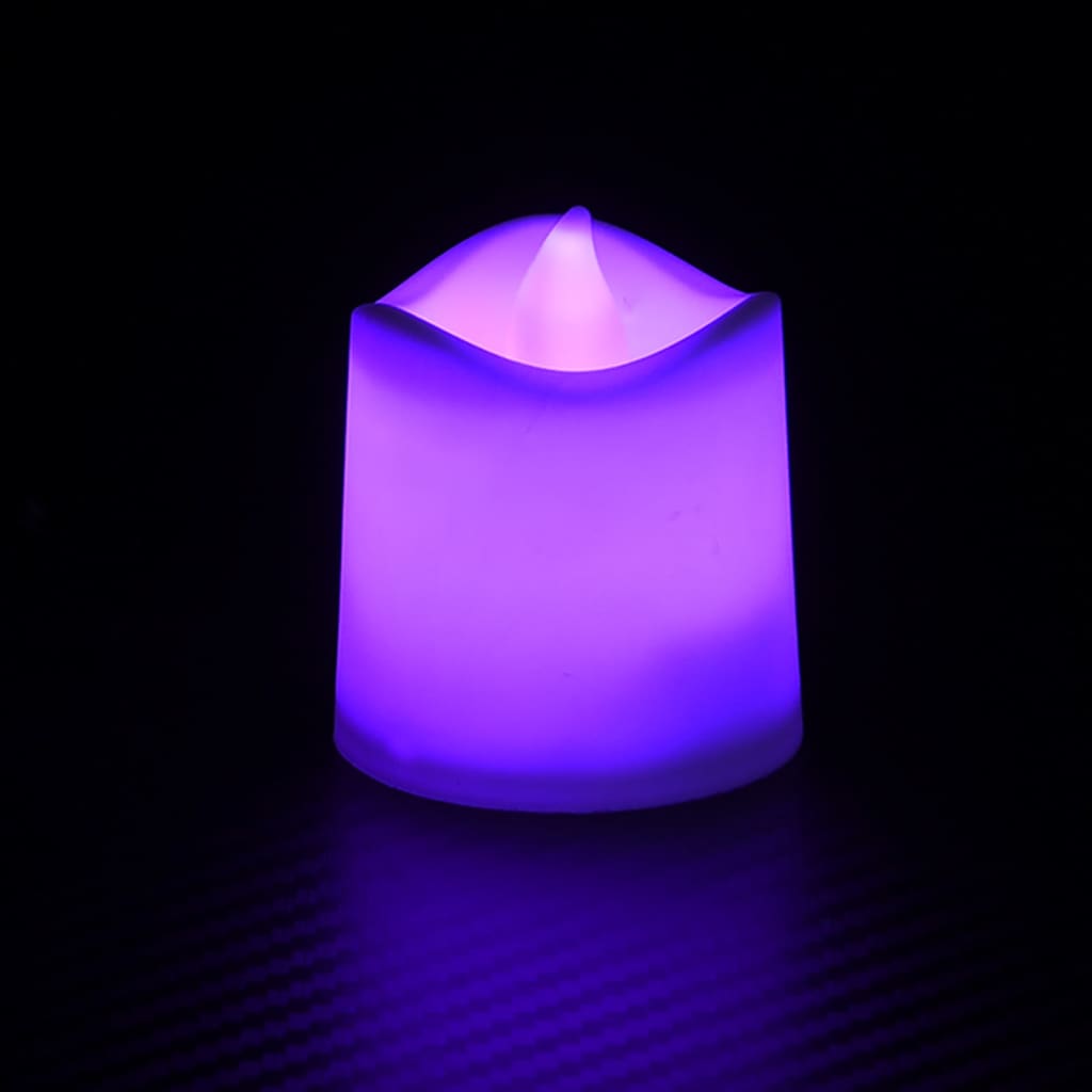 vidaXL Електрически LED свещи без пламък, 12 бр, многоцветни