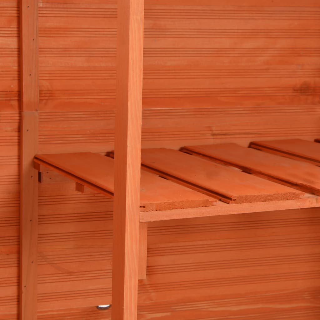 vidaXL Градински шкаф за съхранение, 120x50x91 см, дърво