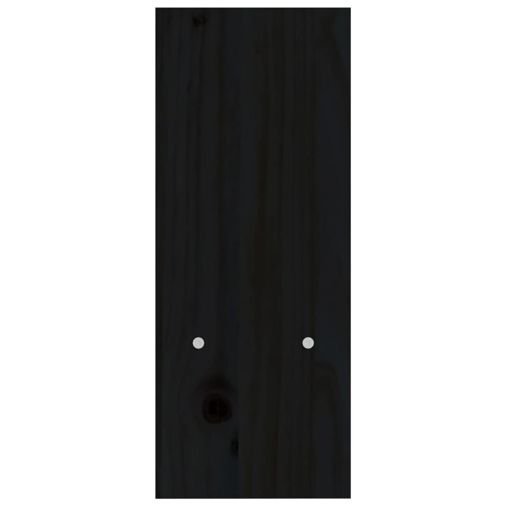 vidaXL Поставка за монитор, черна, (39-72)x17x43 см, бор масив