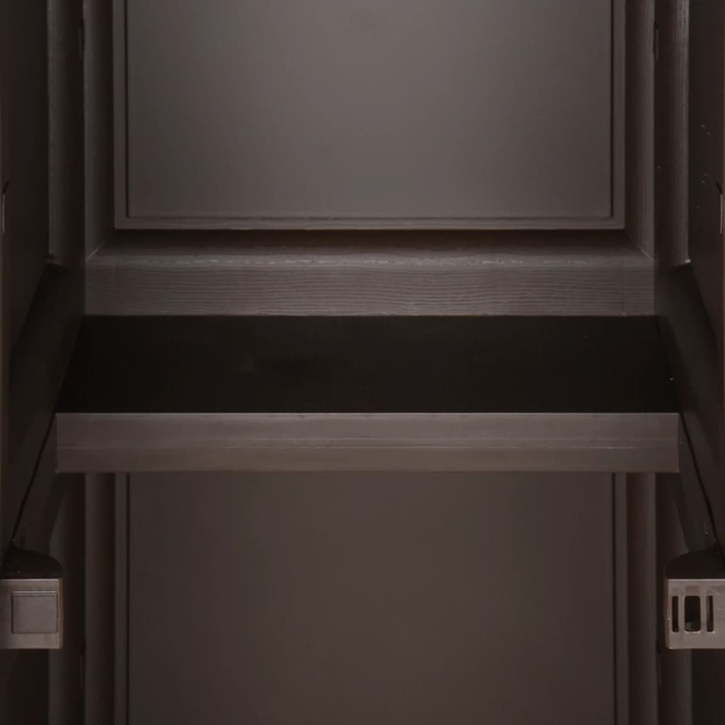 vidaXL Пластмасов шкаф, 40x43x164 см, дървен дизайн, кафяв