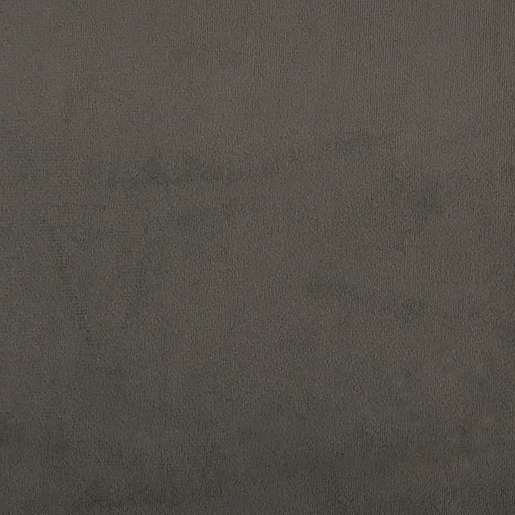 vidaXL Табуретка, тъмносива, 60x60x36 см, кадифе