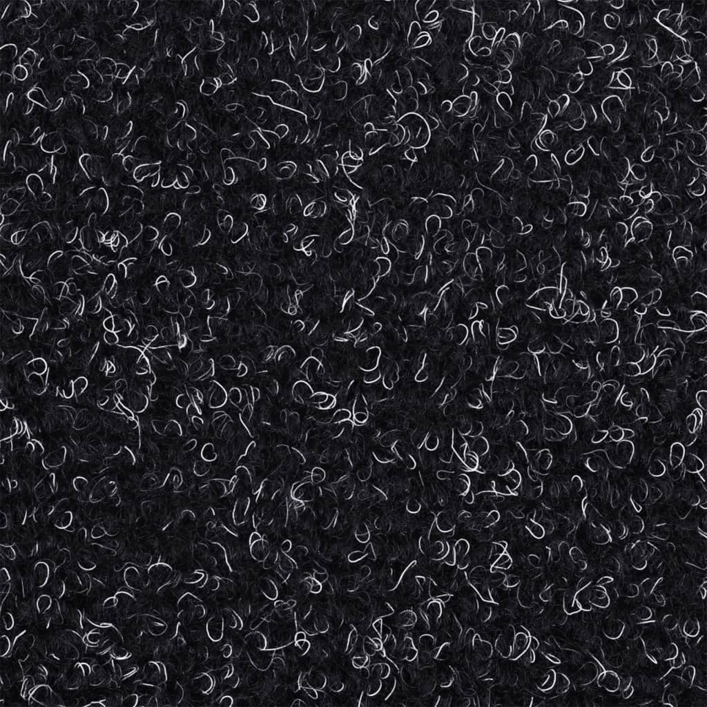 vidaXL Самозалепващи стелки за стъпала, 15 бр, 56x17x3 см, черни