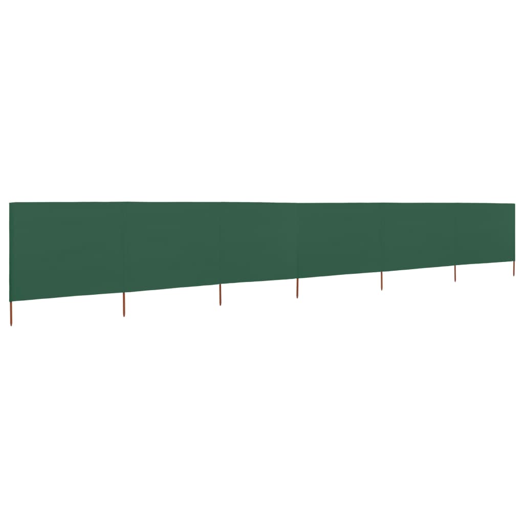 vidaXL Параван против вятър от 6 панела, текстил, 800x160 см, зелен
