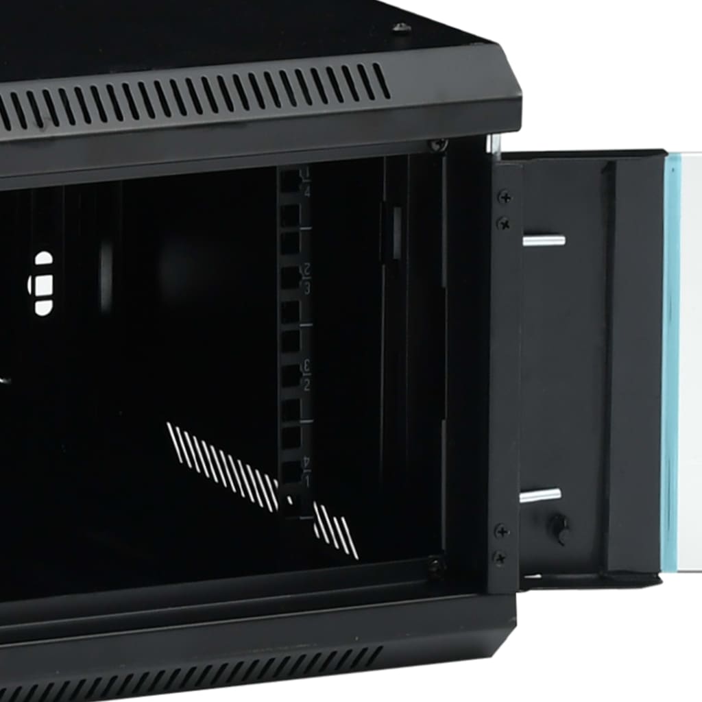 vidaXL 6U Сървърен шкаф за стенен монтаж, 19", IP20, 600x450x375 мм