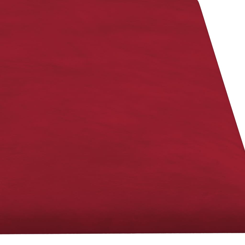 vidaXL Стенни панели, 12 бр, виненочервени, 60x15 см, плат, 1,08 м²
