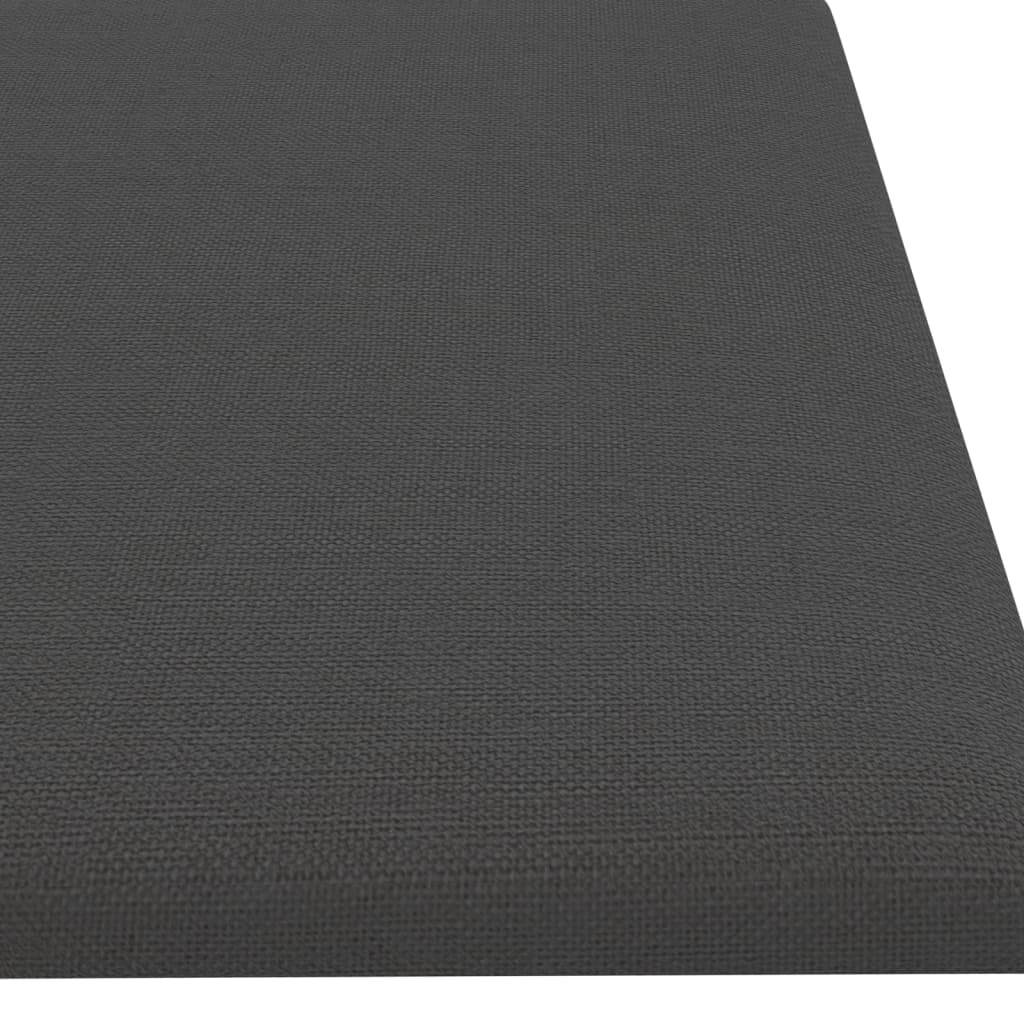 vidaXL Стенни панели, 12 бр, тъмносиви, 60x15 см, плат, 1,08 м²