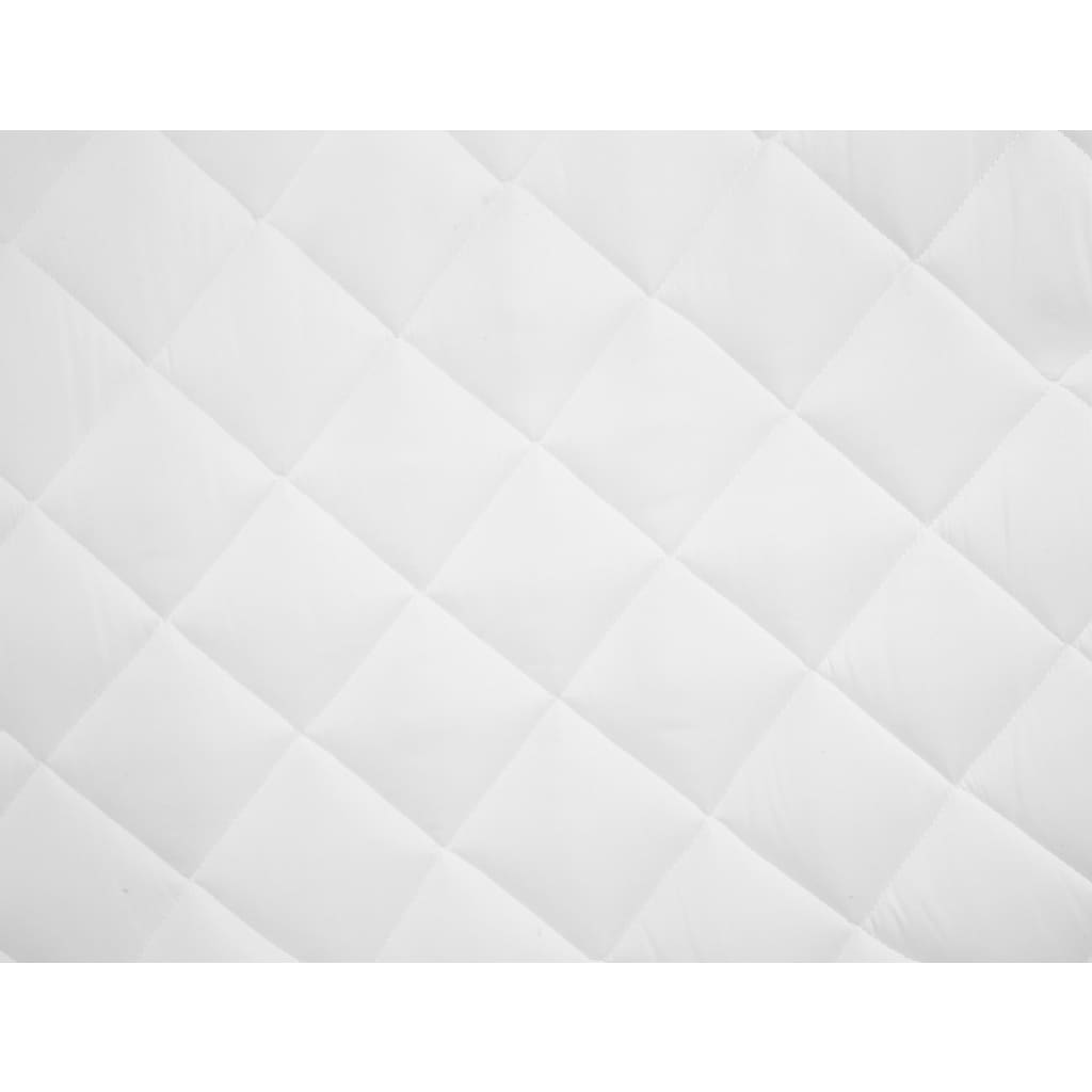 vidaXL Ватиран протектор за матрак, бял, 180x200 см, лек