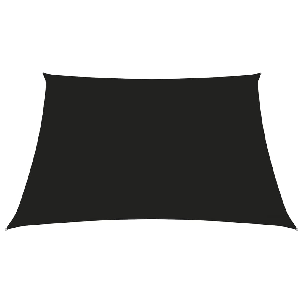 vidaXL Платно-сенник, Оксфорд текстил, квадратно, 5x5 м, черно
