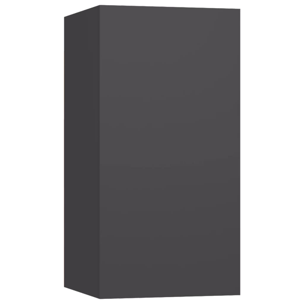 vidaXL ТВ шкафове, 4 бр, сиви, 30,5x30x60 см, ПДЧ