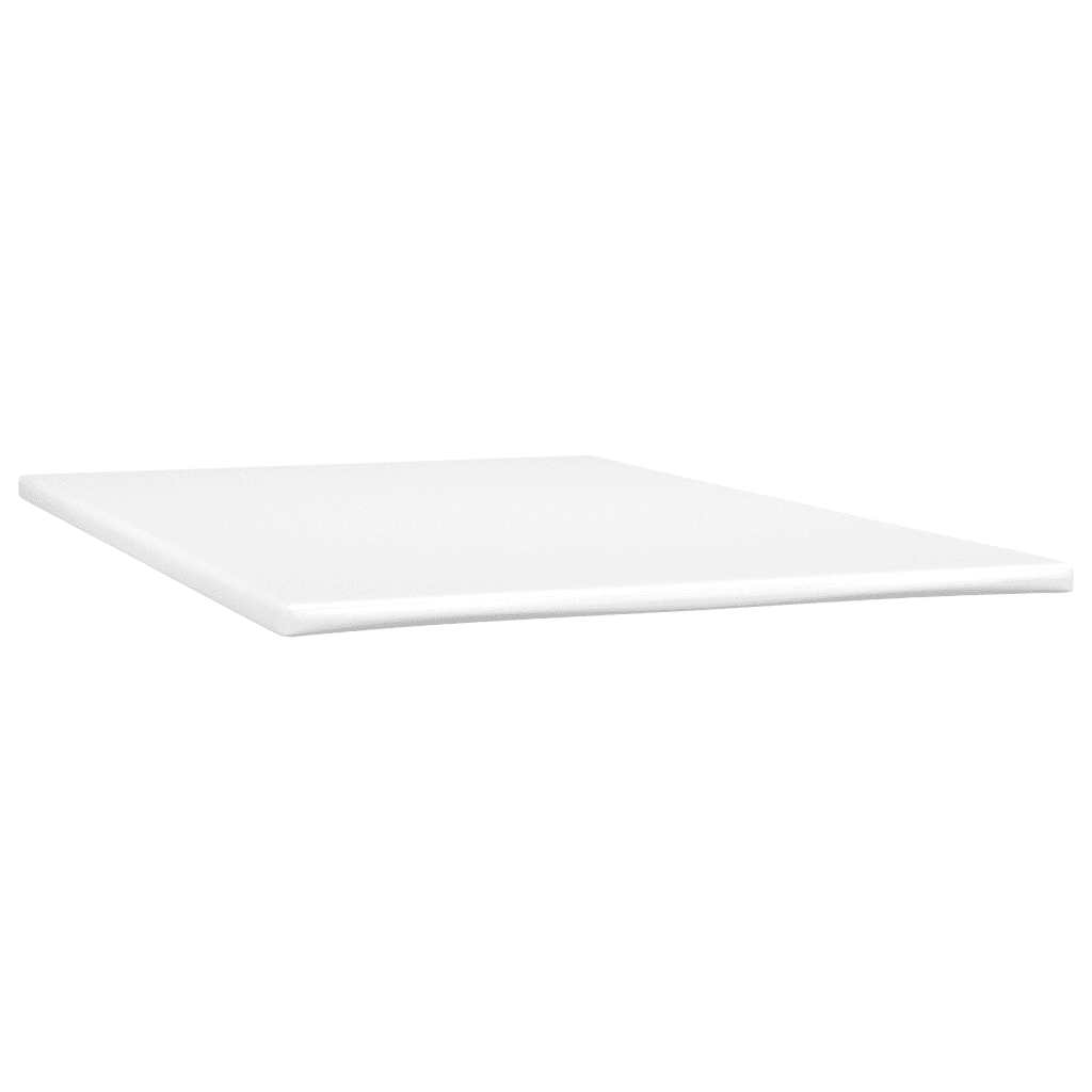 vidaXL Боксспринг легло с матрак, бяло, 120x200 см, изкуствена кожа