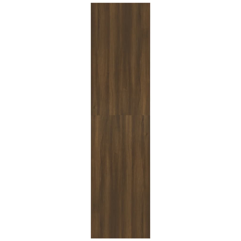 vidaXL Гардероб, кафяв дъб, 100x50x200 см, инженерно дърво