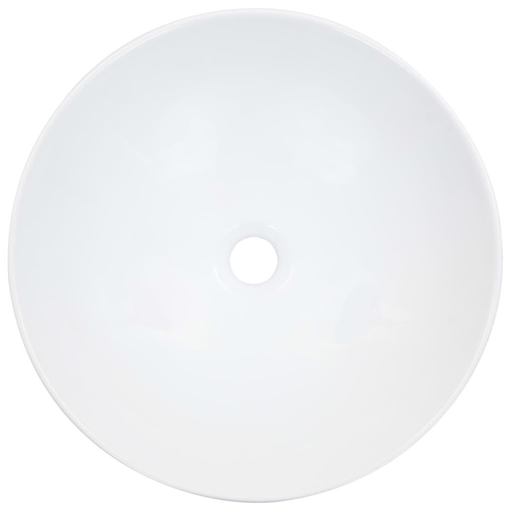 vidaXL Мивка, 41x12,5 см, керамична, бяла