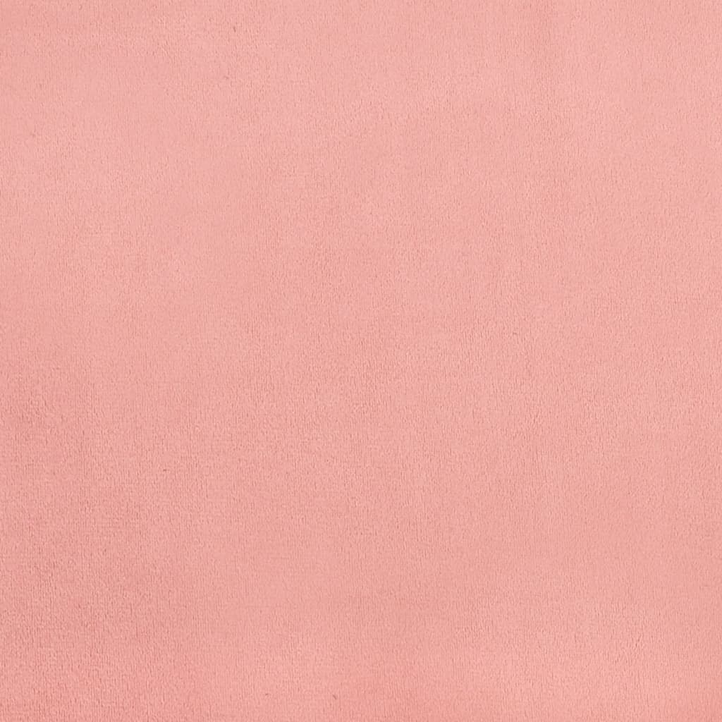 vidaXL Горна табла за легло с уши, розова, 203x23x118/128 см кадифе