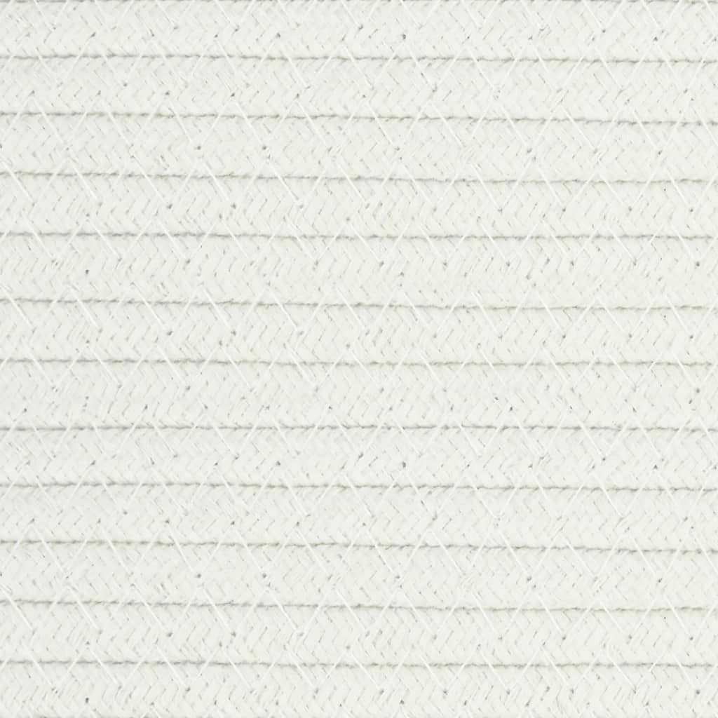 vidaXL Кош за съхранение, 2 бр, бежово и бяло, Ø28x28 см, памук