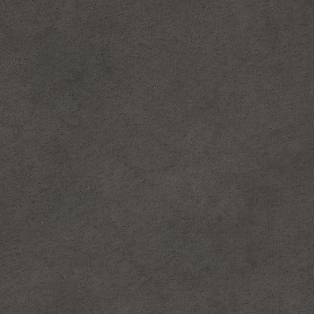 vidaXL Кресло с табуретка, тъмносиво, 60 см, микрофибърен текстил