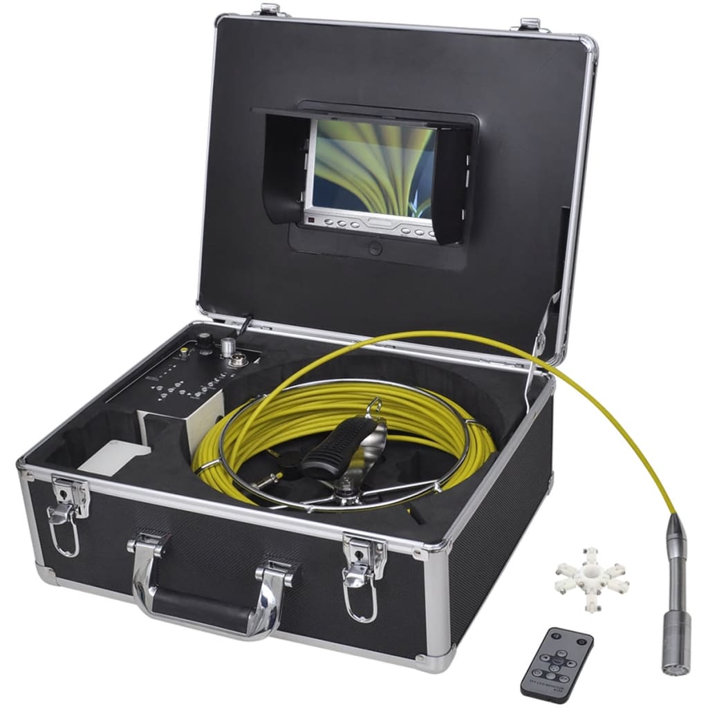 vidaXL Камера за инспектиране на тръби, 30 м, с DVR контролна кутия
