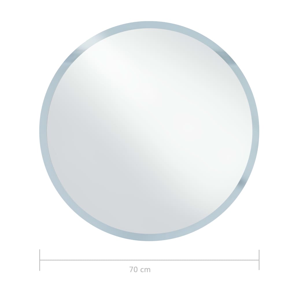 vidaXL LED огледало за баня, 70 см