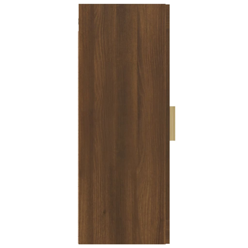vidaXL Окачен стенен шкаф, кафяв дъб, 34,5x34x90 см