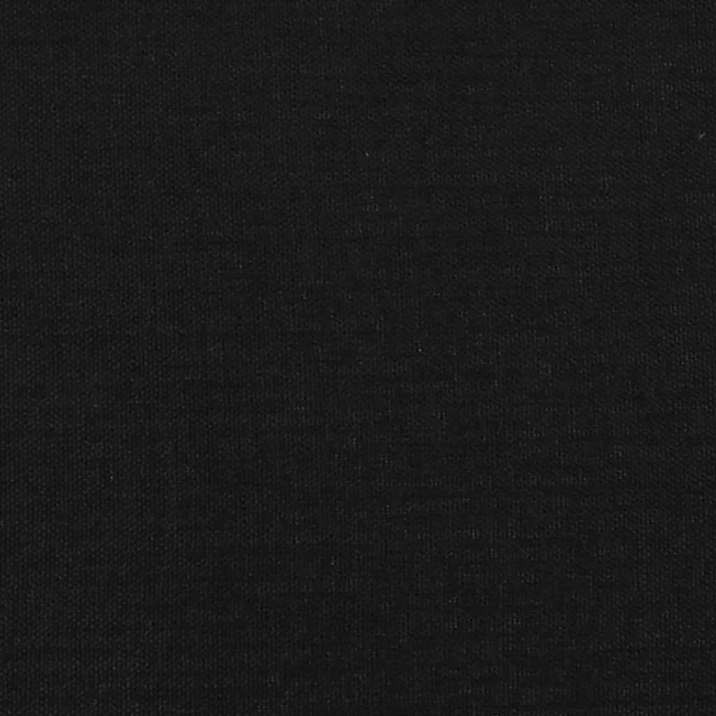 vidaXL Горна табла за легло с уши, черна, 147x16x118/128 см, плат