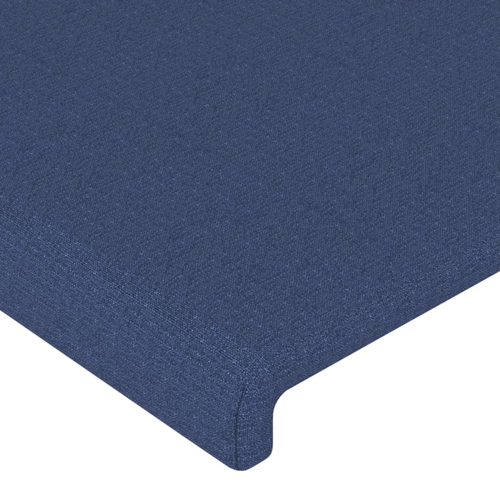 vidaXL Рамка за легло с табла, синя, 180x200 см, плат