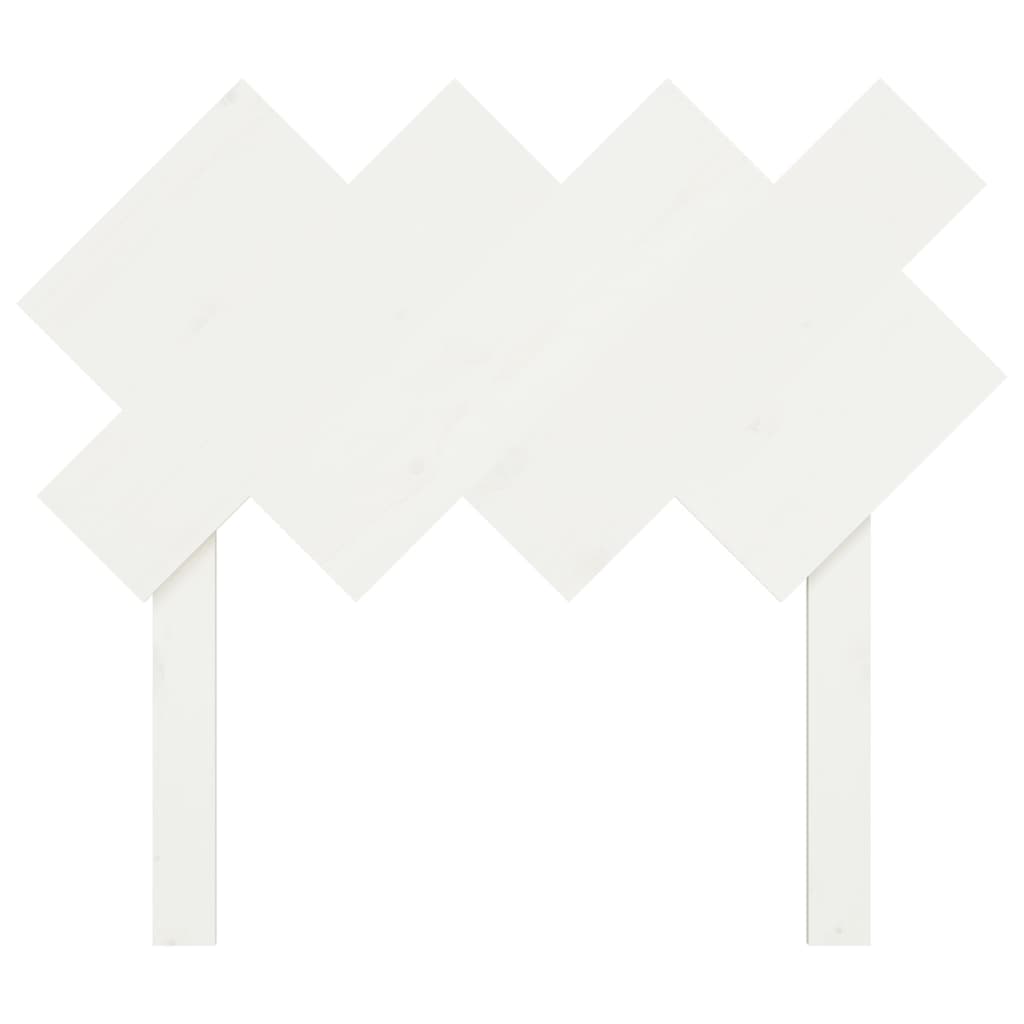 vidaXL Горна табла за легло, бяла, 92x3x81 см, бор масив
