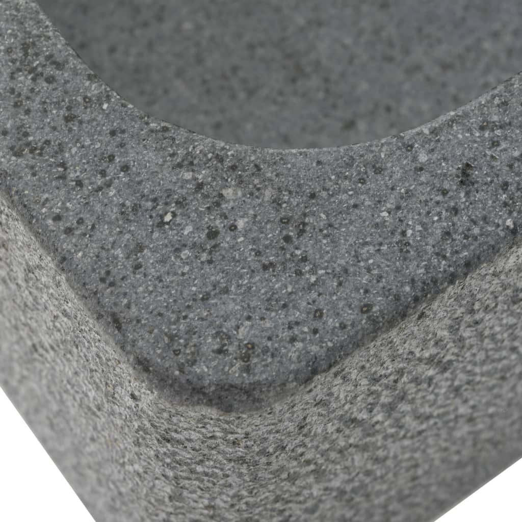 vidaXL Мивка, 45x30x15 см, речен камък, черна