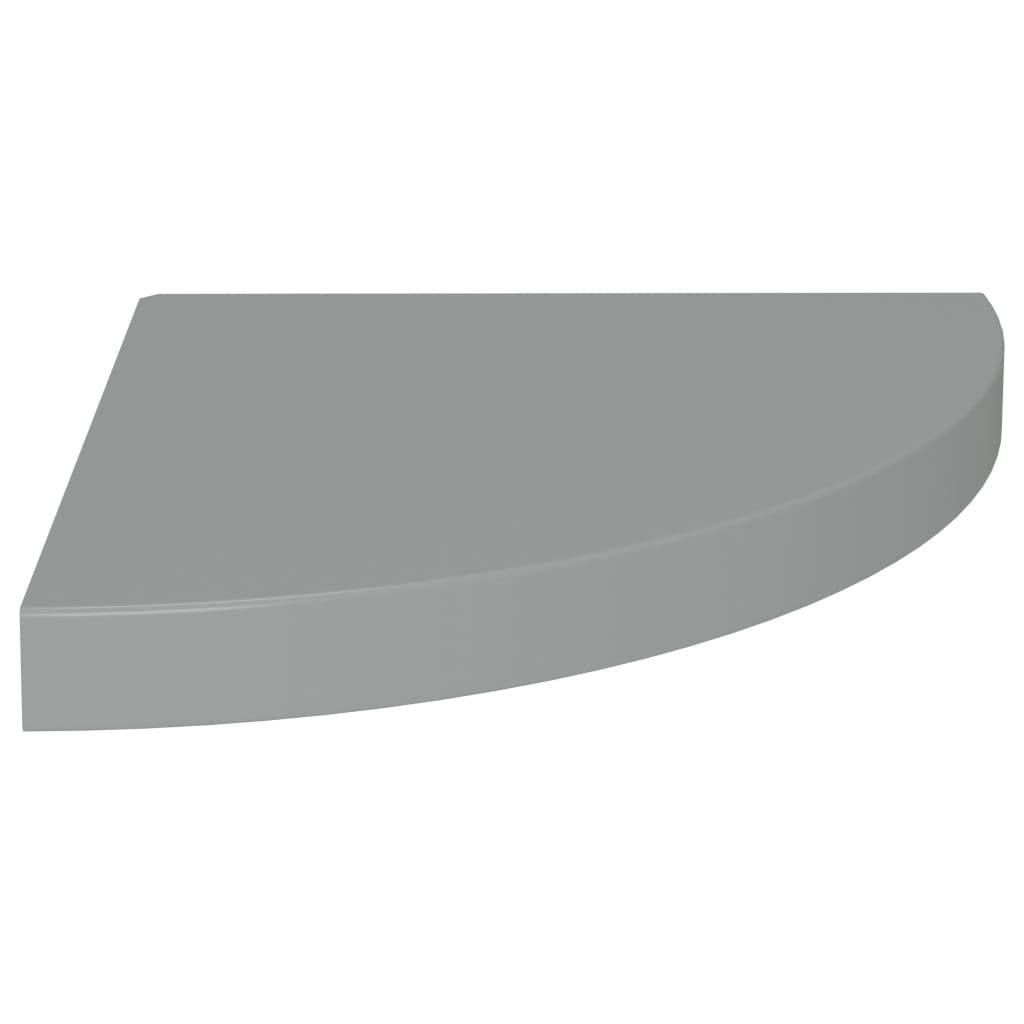 vidaXL Окачени ъглови рафтове, 2 бр, сиви, 35x35x3,8 см, МДФ