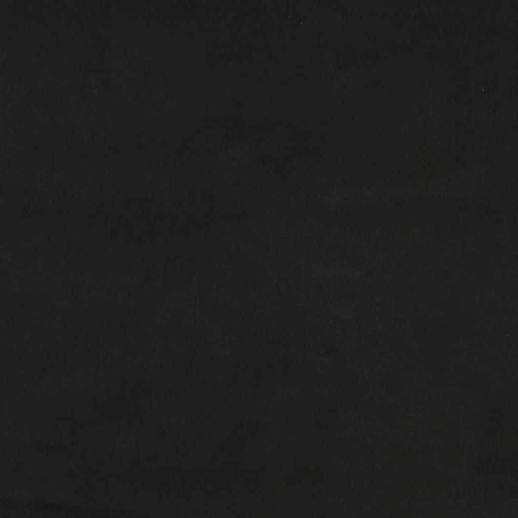 vidaXL Горна табла за легло с уши, черна, 203x23x118/128 см, кадифе