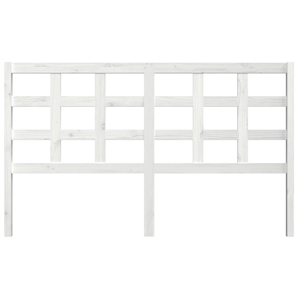 vidaXL Горна табла за легло, бяла, 165,5x4x100 см, бор масив