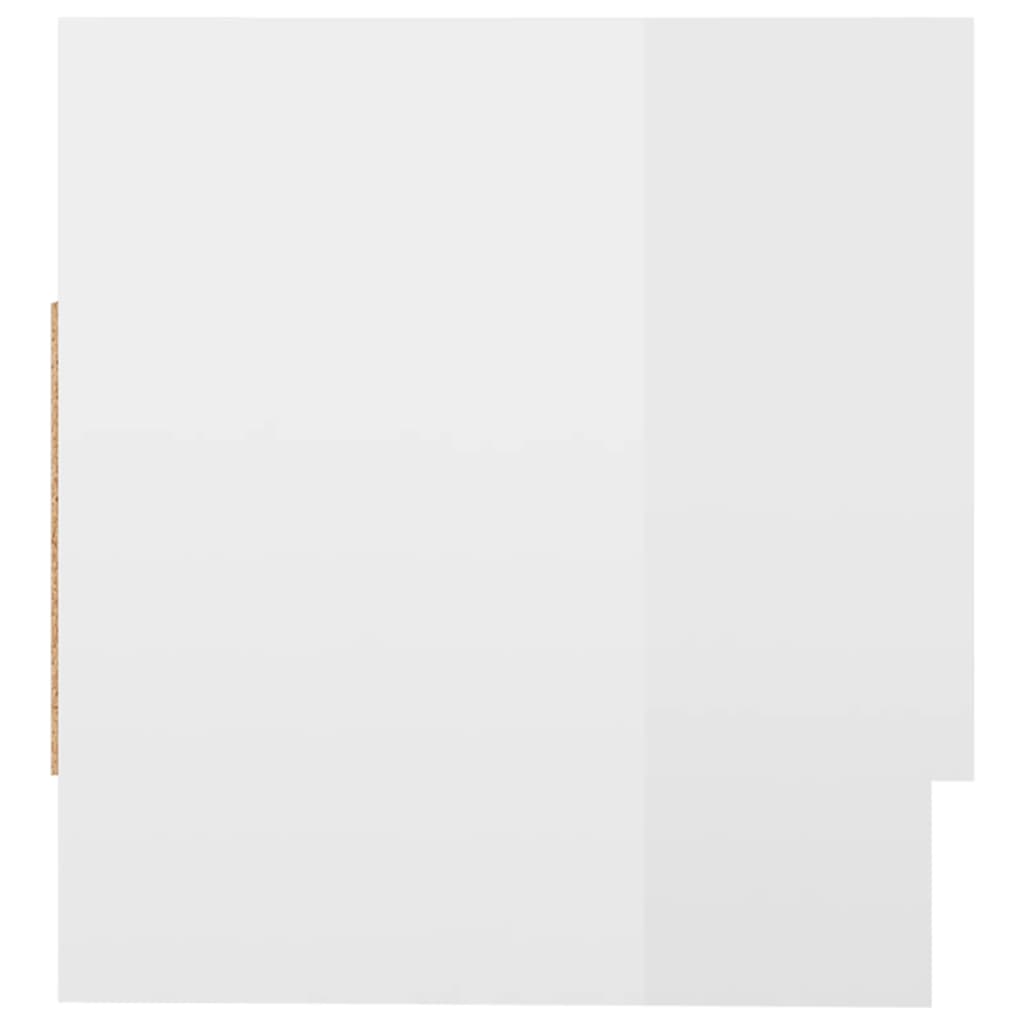 vidaXL Гардероб, бял гланц, 70x32,5x35 см, ПДЧ