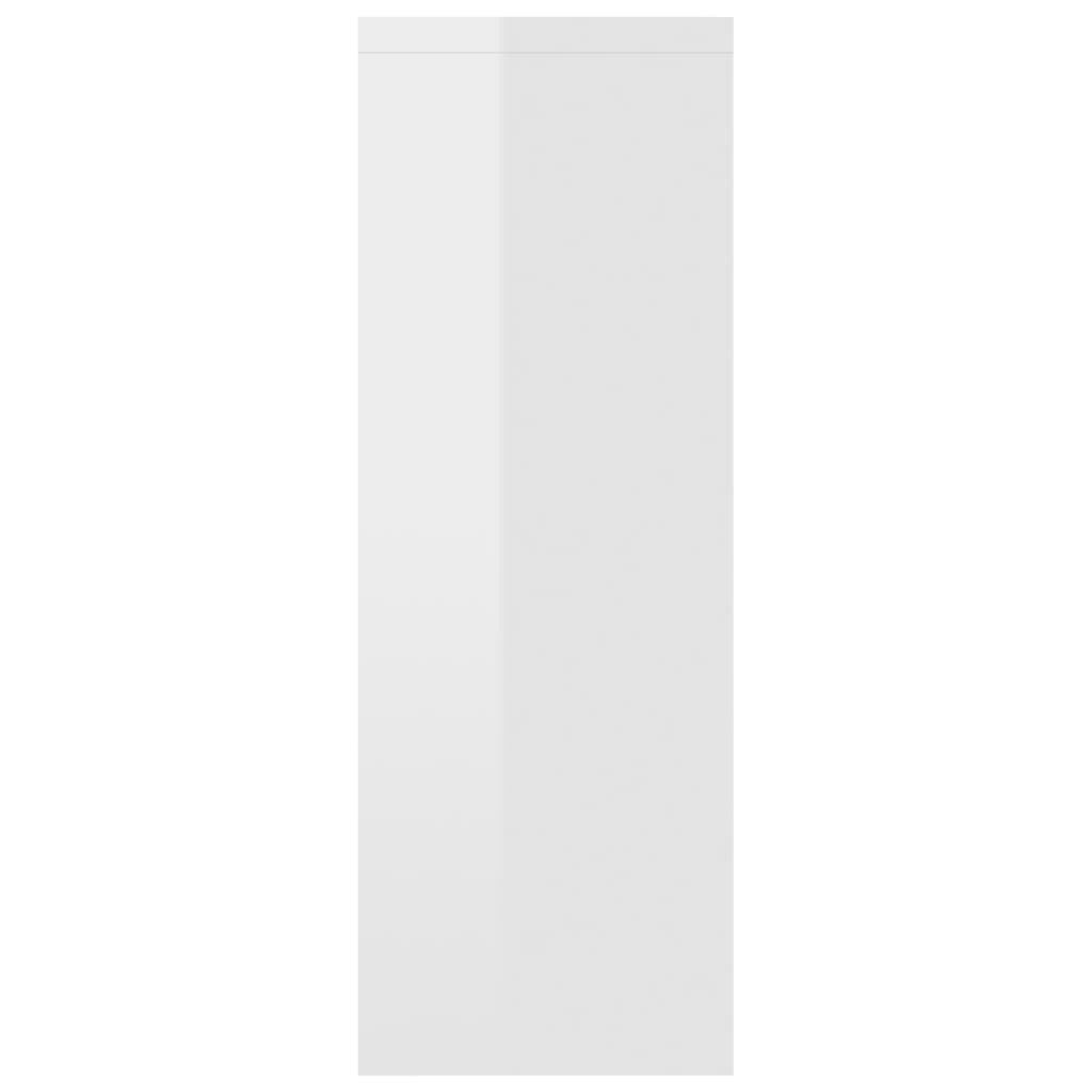 vidaXL Стенен рафт, бял гланц, 45,1x16x45,1 см, ПДЧ