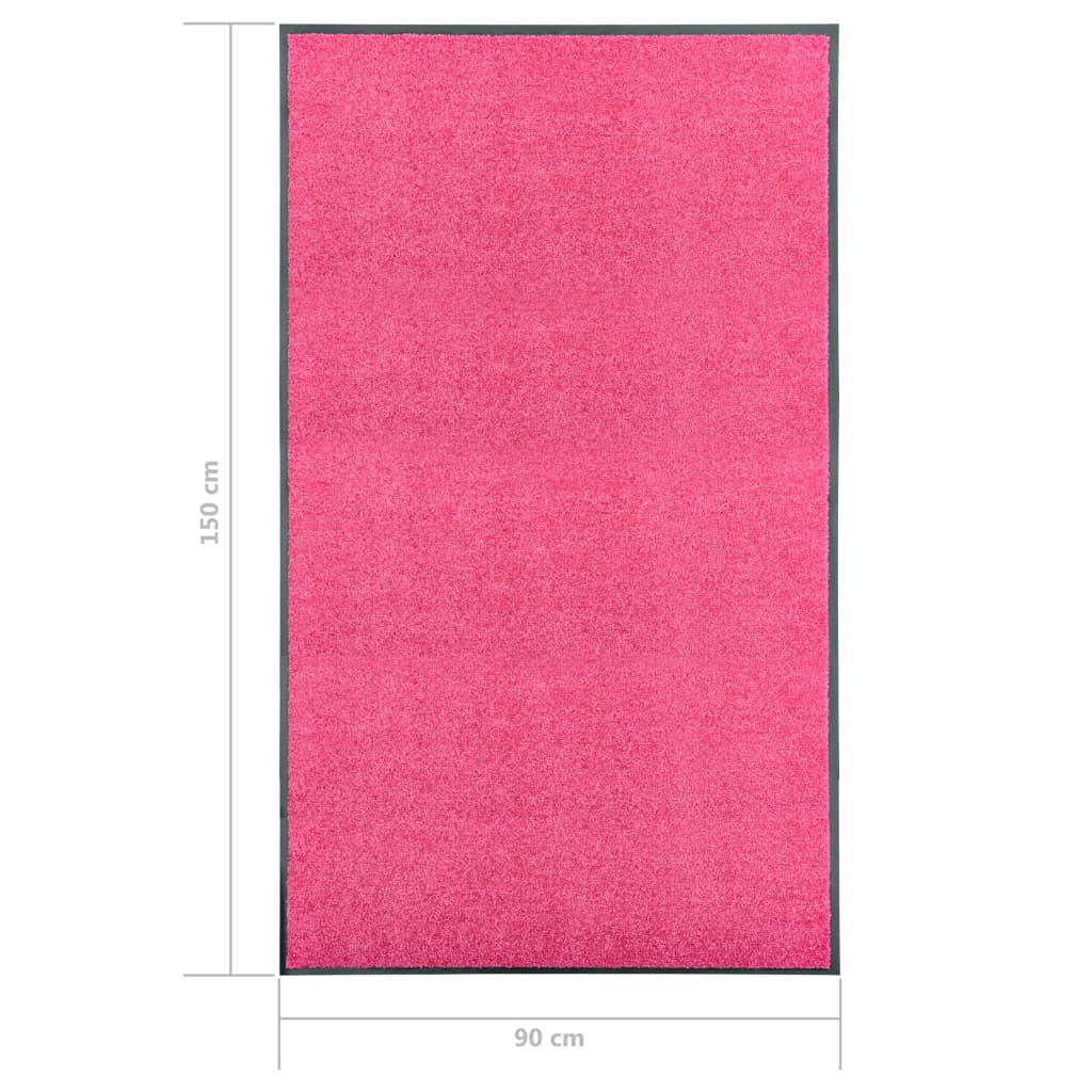 vidaXL Перима изтривалка, розова, 90x150 см