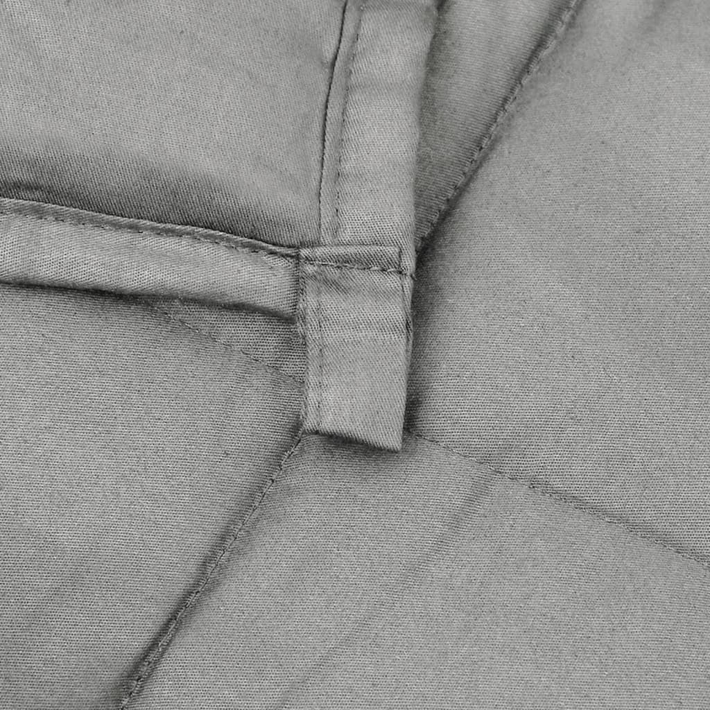 vidaXL Утежнено одеяло сиво 200x230 см 13 кг плат